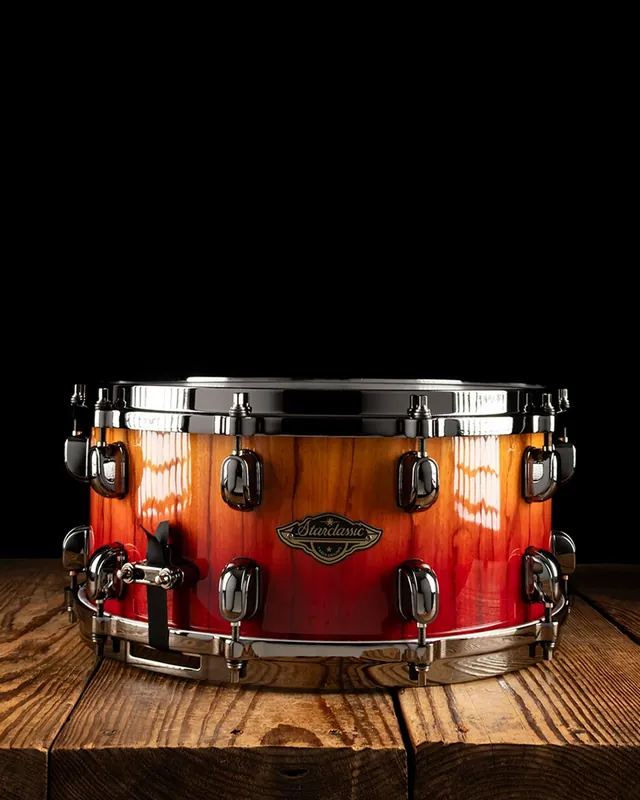 Direct From Factory Tama Starclassic Walnut/Birch 6.5"x14" Snare - Vermilion Bosse Fonce Fade
