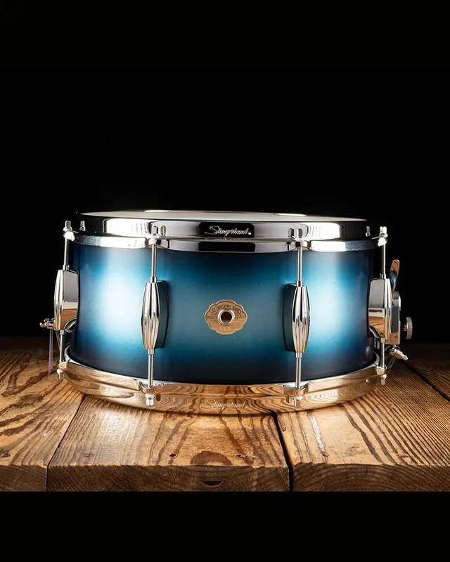 Slingerland 6.5"x14" Radio King Artist Snare - Blue & Silver Lacquer Express Delivery