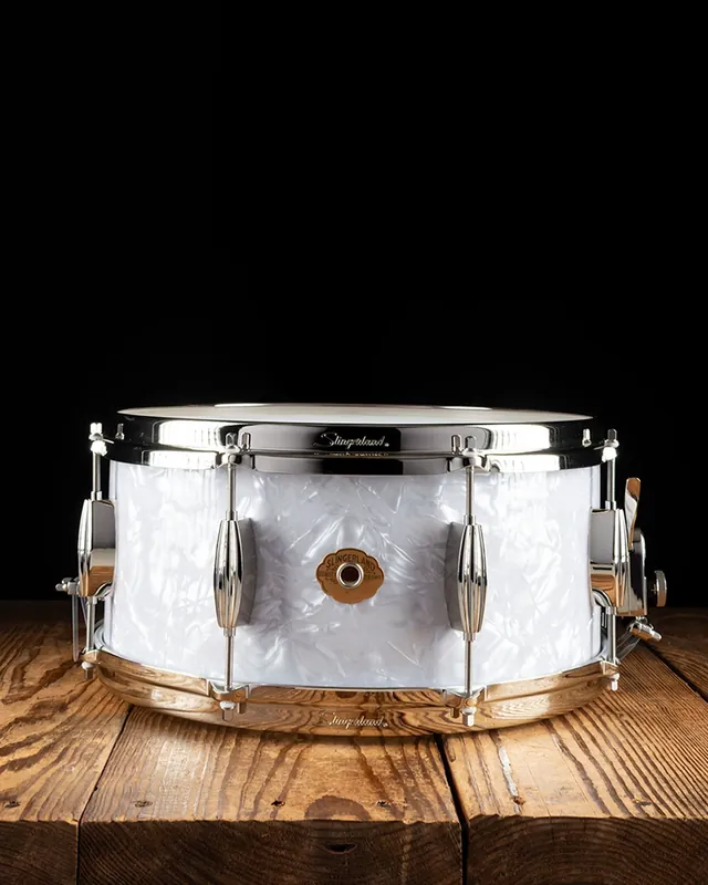 Reduced Price Slingerland 6.5"x14" Radio King Artist Snare Drum - White Marine Pearl