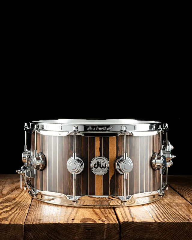 DW Limited Edition 6.5"x14" Brass Pinstripe Ziricote Snare Drum Budget