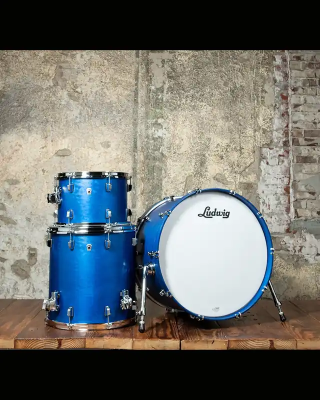 Bulk Order Ludwig NeuSonic Fab 3-Piece Drum Set - Satin Royal Blue