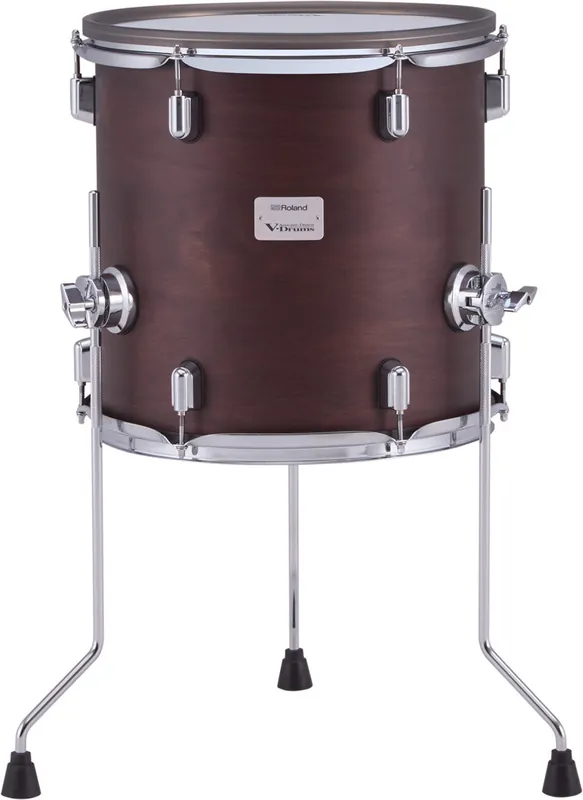 Cheap Roland - PDA140F-SW - V-Drums Acoustic Design Floor Tom Pad with Full-Size Wood Shell and Dual Zones - Satin Walnut