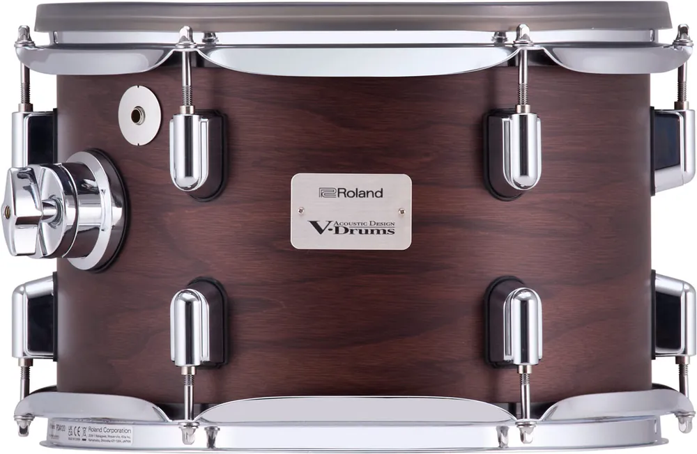 Free Shipping Roland - PDA120 V-Drums Acoustic Design Tom Pad with Full-Size Wood Shell and Dual Zones - Satin Walnut