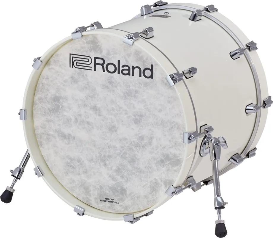 Roland - KD-22-PW Kick Drum Pad - Full-Size Kick Drum Pad for the V-Drums - Pearl White Professional Grade