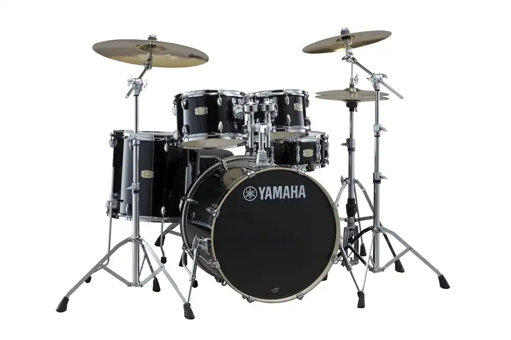Yamaha - Stage Custom Birch 5-Piece Shell Kit - SBX0F56RB - With HW680W Hardware Pack- Raven Black - 20" Bass Drum Markdown