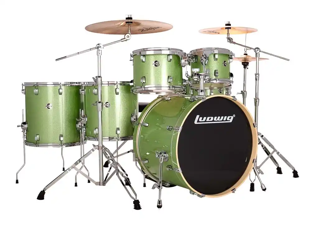 Ludwig - Element Evolution 22" 6-Piece Shell Pack - Mint Sparkle - LE622018 Authentic