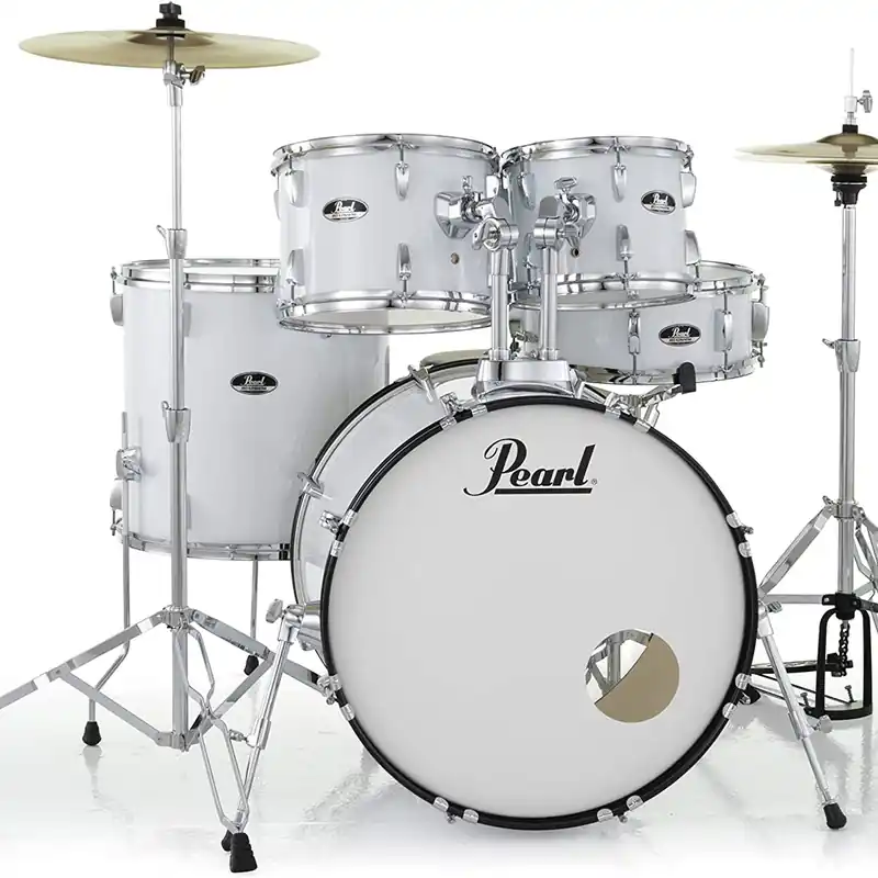 Pearl - Roadshow 5-Piece Drum Set With 22" Bass Drum - Hardware & Cymbals - Pure White- RS525SCC33 Authentic