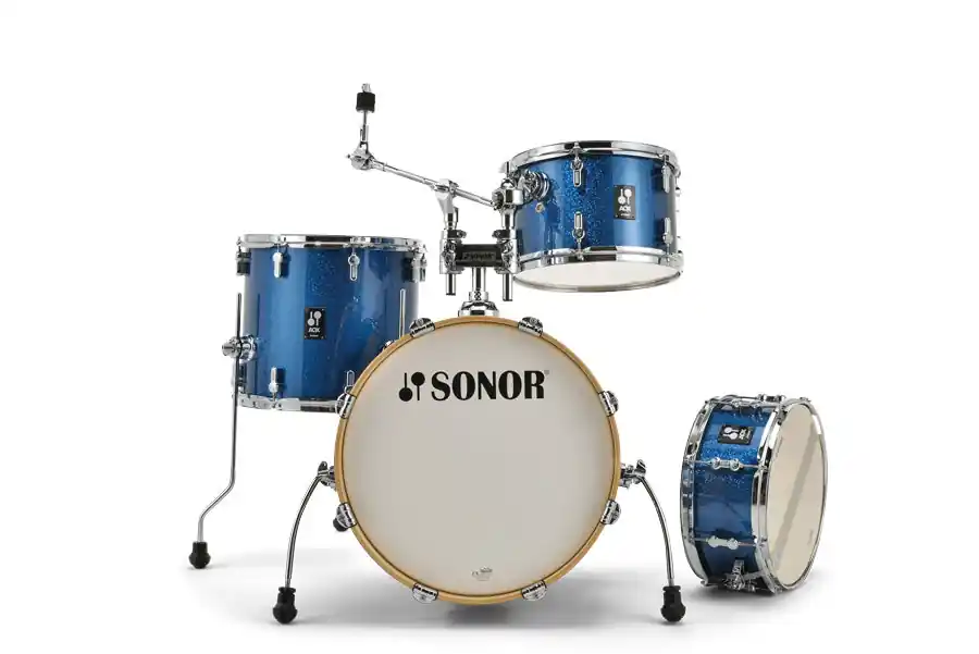 Clearance Sonor - AQX Jazz 4-piece Drum Shell Set - Blue Ocean Sparkle- AQX-JAZZ-SET-BOS