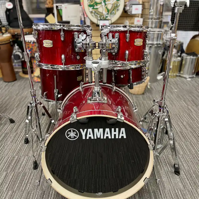 Yamaha - Stage Custom 5-Piece Drum Kit SBX0F56 Cranberry Red with HW680W Hardware Pack Fan Favorite