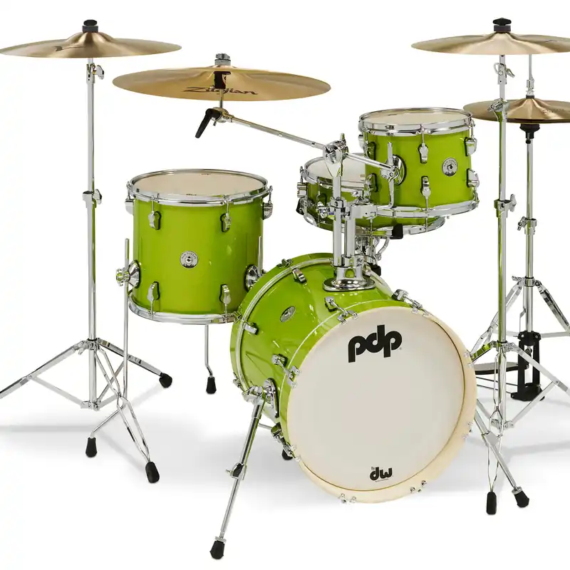 Super Sale PDP - New Yorker 4-piece Drum Kit Electric Green Sparkle PDNY1604EL