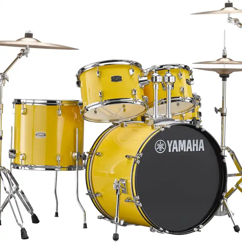 High Quality Yamaha - Rydeen 5-Piece Drum Kit Mellow Yellow with Hardware RDP0F56W YL