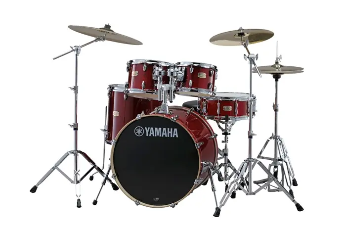 New Arrival Yamaha - Stage Custom 5-Piece Drum Kit SBX2F56 Cranberry Red with HW680W Hardware Pack