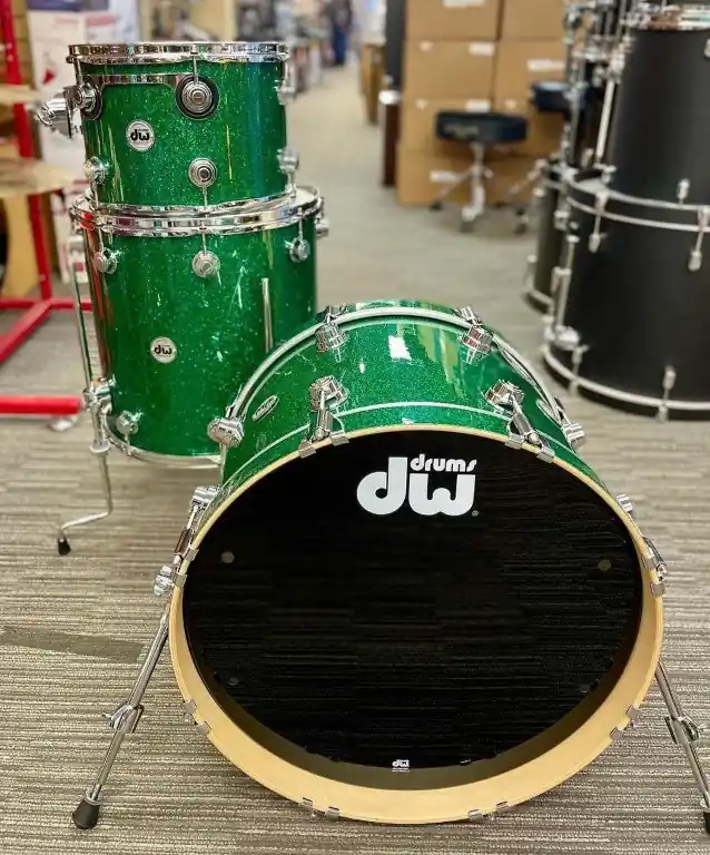 Next Day Delivery DW Drums - Collector's Series 3-Piece Shell Kit Green Glass