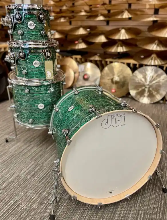 DW Drums - Design Series 4-Piece Shell Kit - Green Strata - DDF2214GS Bulk Order
