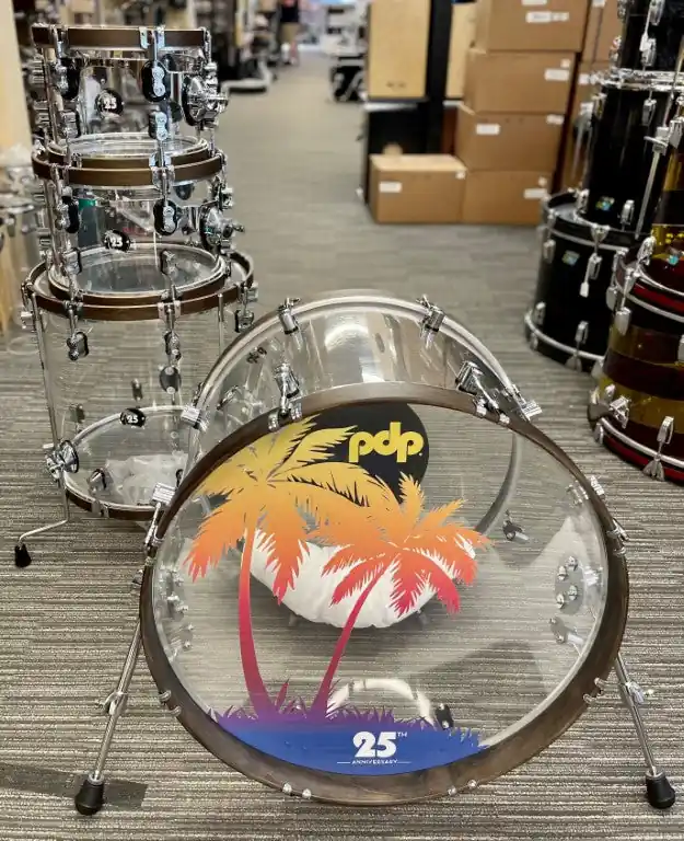 PDP - 25th Anniversary Limited Edition 4-Piece Shell Kit Clear Acrylic PDLT221425TH Deal