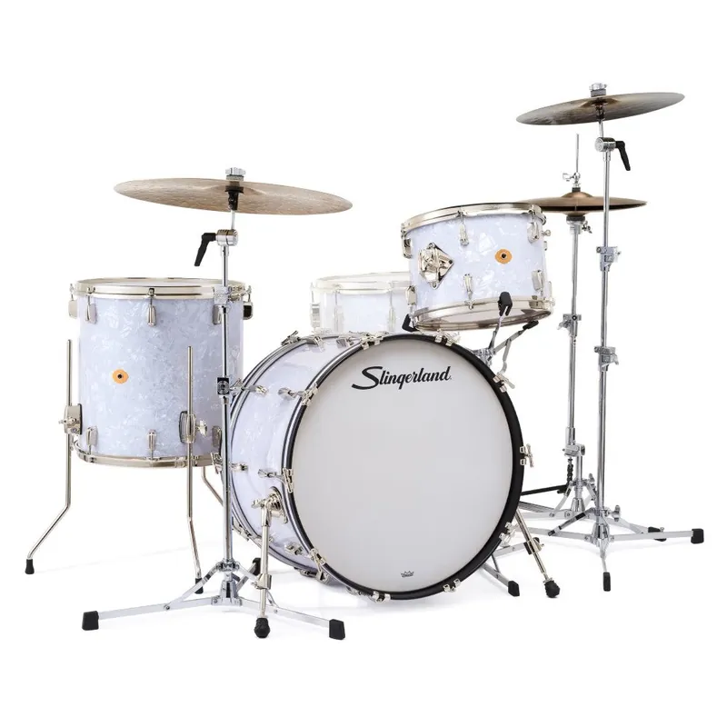 Slingerland - Radio King 3-Piece Shell Kit White Marine Pearl Wrap Hot Deal