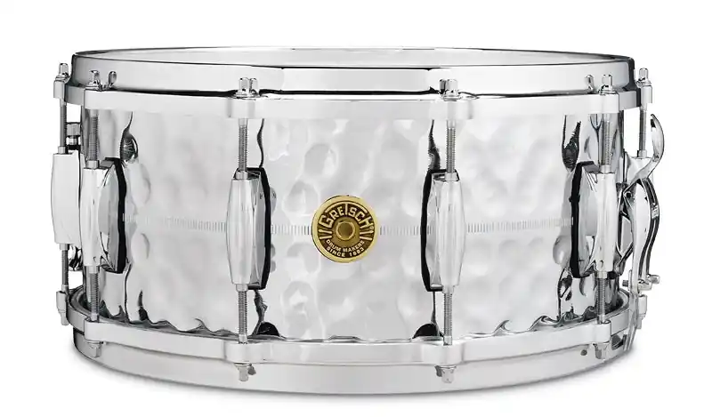 Reduced Price Gretsch - USA Hammered Chrome Over Brass Snare 6.5x14 G4164HB