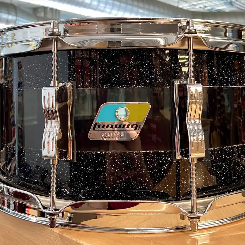 Ludwig - Vistalite Snare 6.5x14 Black Sparkle/Smoke/Black Sparkle "Pattern A" LS903VXXE3 VL Order Now