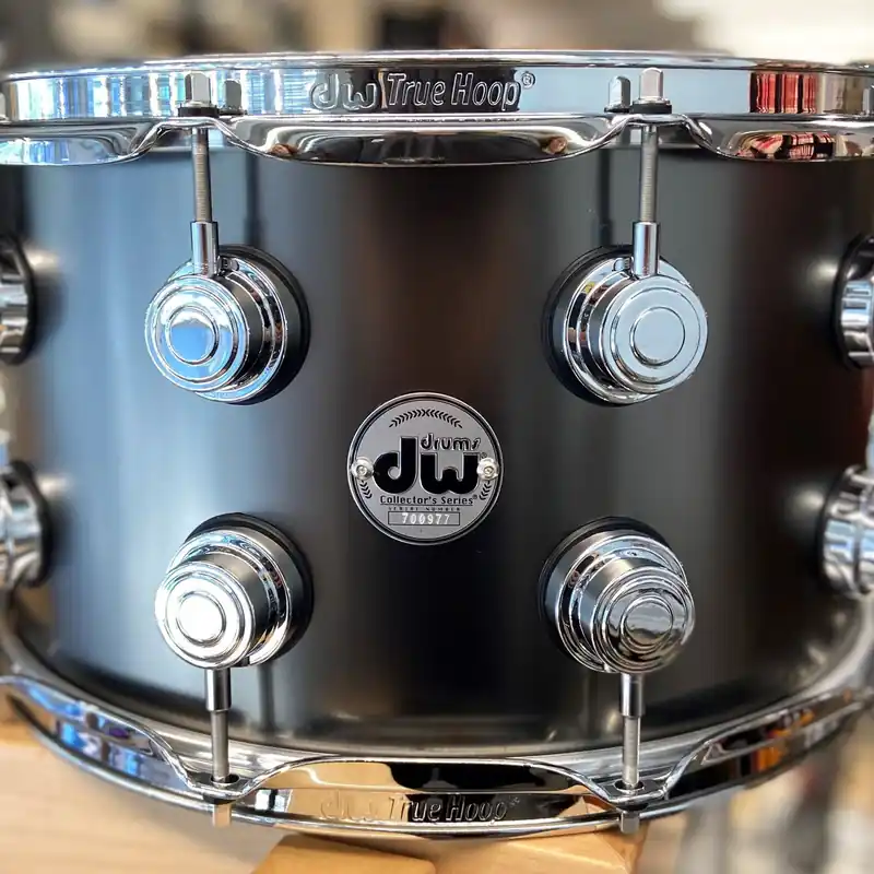DW Drums - Collector's Series Snare 8x14 Satin Black Over Brass DRVD0814SVCBK Limited Edition