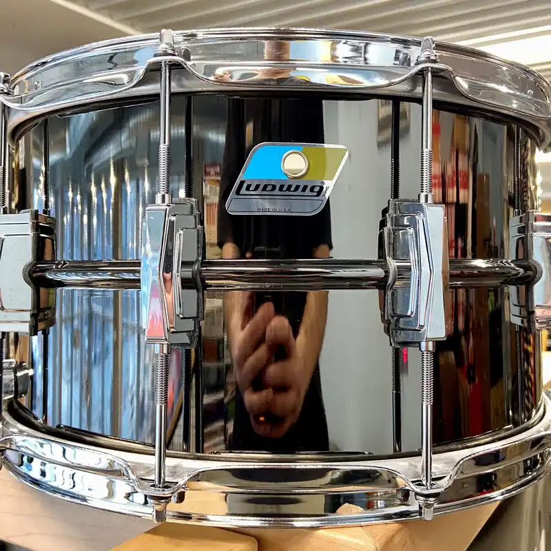 Ludwig - Black Beauty Snare 8x14 Seamless Brass Shell Black Nickel Plated LB408 Last Chance