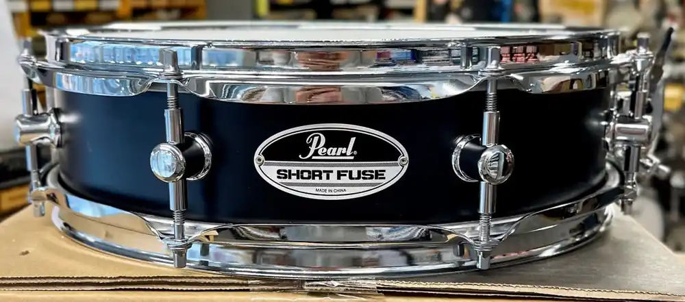 Pearl - Short Fuse Snare 3.5x13 Black Steel SFS1335B Exclusive Offer