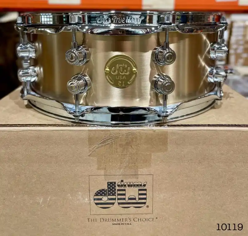 Fresh Stock DW Drums - "The LeftCast" Cast Bronze Left-Handed Snare 5x14 DRVZ0514STZL
