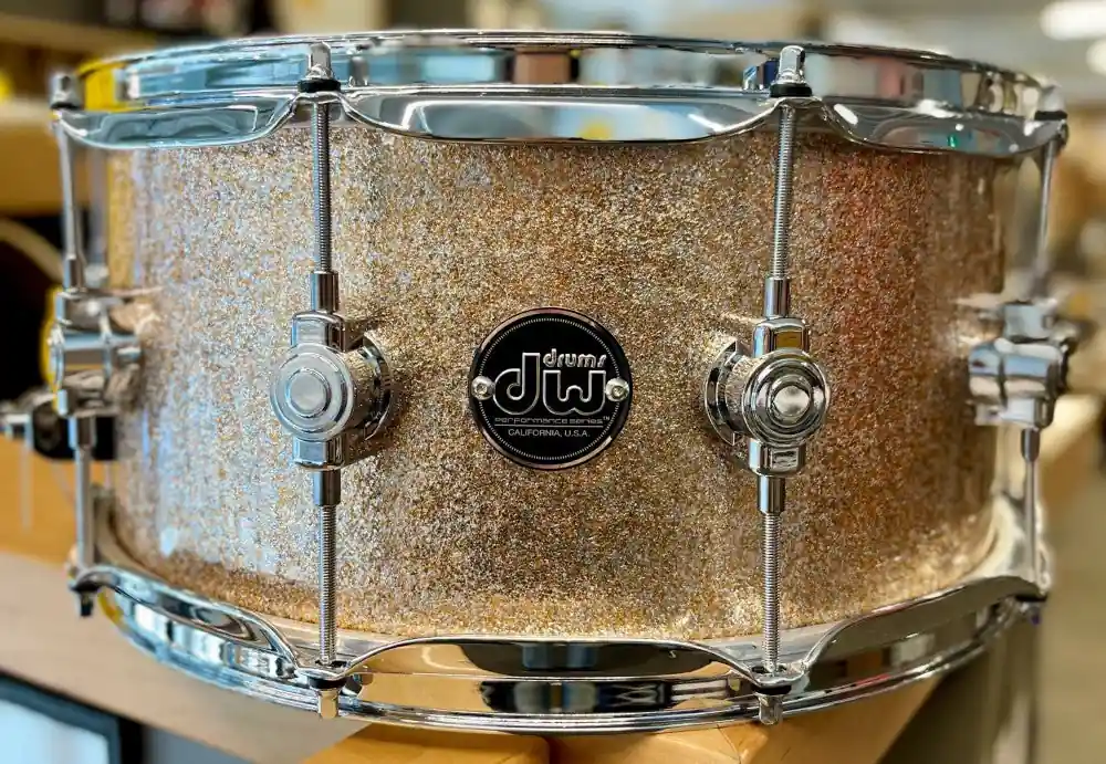 Fast Shipping DW Drums - Performance Series Maple Snare 6.5x14 Bermuda Sparkle DRPF6514SSBR