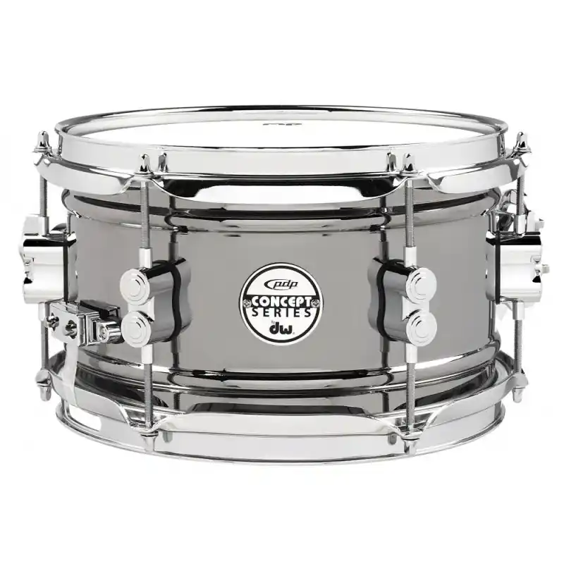 PACIFIC DRUMS & PERC - 6" X 12" Concept Snare Drum - Black Nickel Over Steel - PDSN0612BNCR Certified