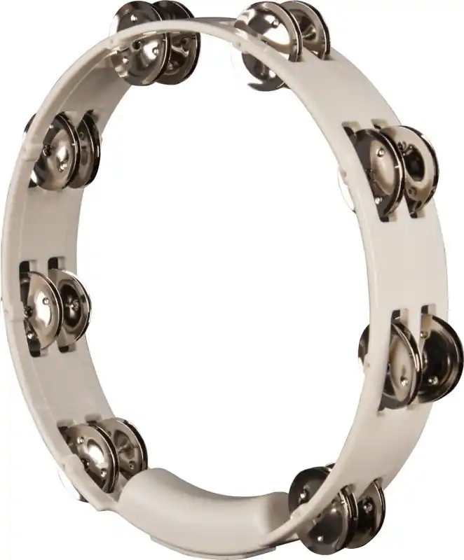 Rhythm Tech - TC4020 White with Nickel Jingles True Colors Tambourines - TC4020 Hot Deal