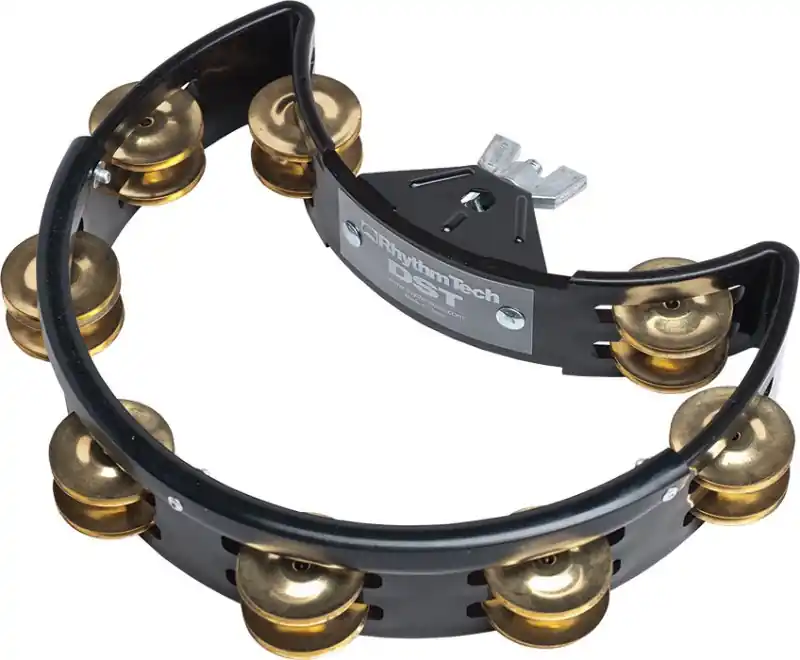 Exclusive Rhythm Tech - DST11 Black with Nickel Jingles Drum Set Tambourine - DST11