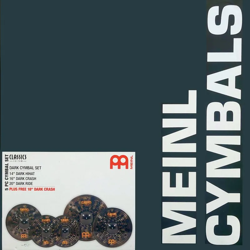 Viral Meinl - Classics Custom Dark Cymbal Set + 18" Crash CCD460+18
