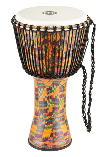 Meinl - Rope Tuned Travel Series Djembe Synthetic Head12" Kenyan Quilt PADJ2-L-F Instant Buy