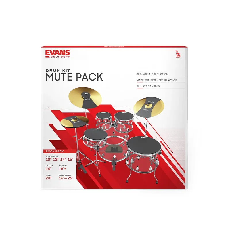 Professional Grade SoundOff - Rock Pack (10", 12", 16") with a 14" Snare E-Mute- SOSETROCK