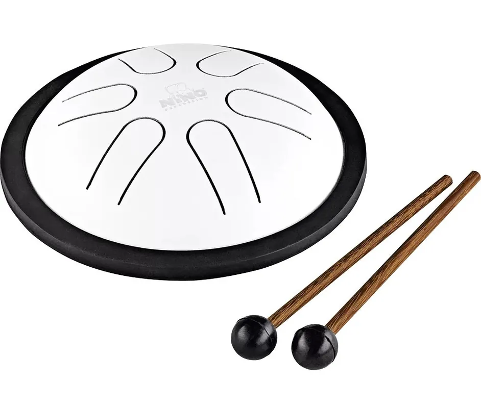 Get Yours Meinl - Mini Melody Steel Tongue Drum White NINO980WH