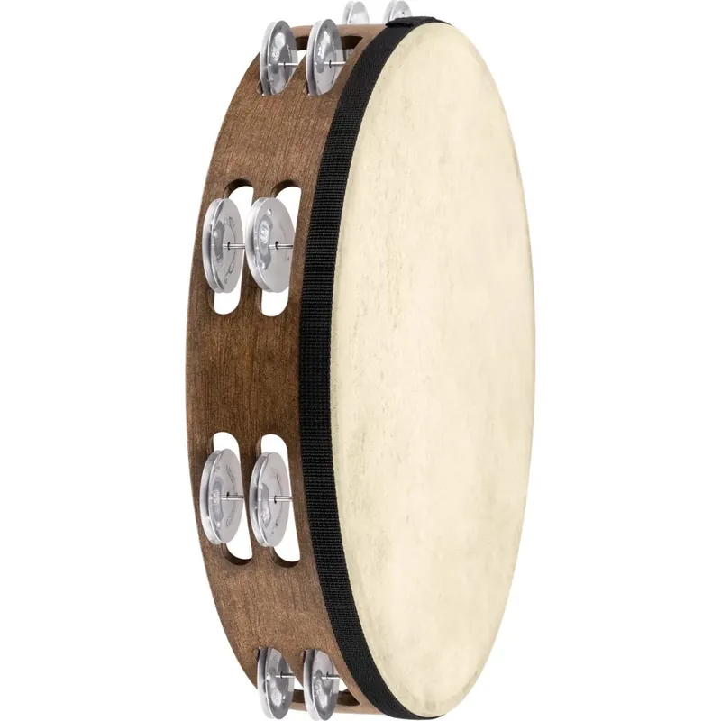 Meinl - Tamburello 12" Walnut Brown Goat Skin Aluminum Jingles FD12TAM Money Back Guarantee