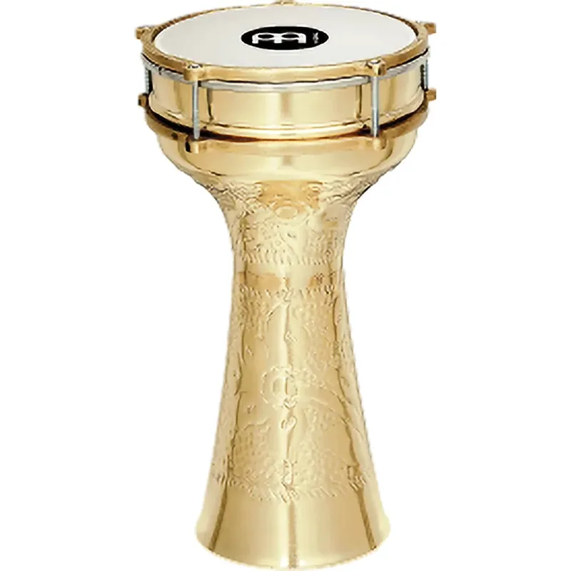 Meinl - Copper Darbuka, Brass Plated, Hand Hammered - Aluminum 7 1/2 Grab Now