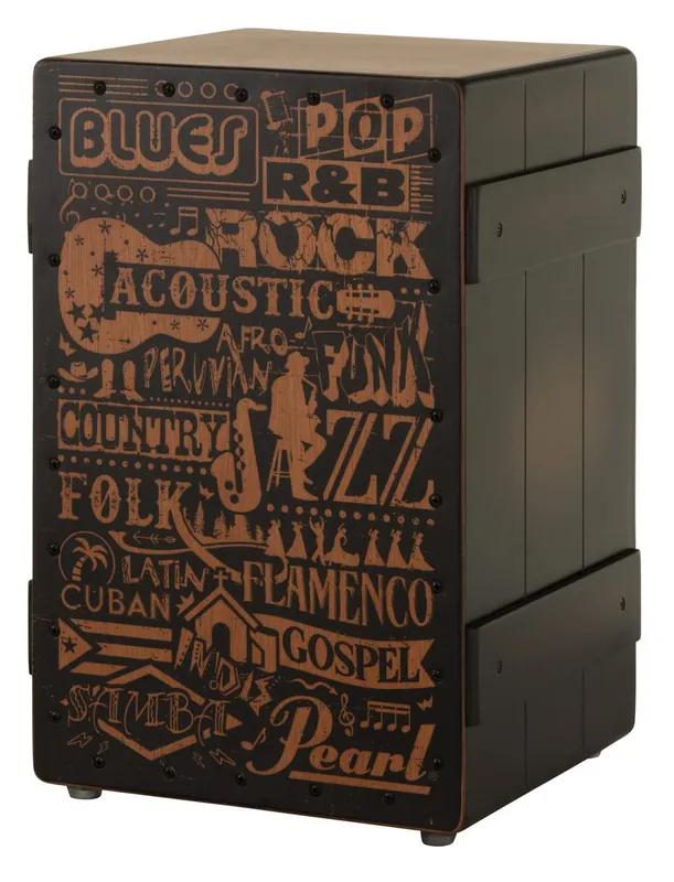 Pearl - Primero Series Cajon, Music Genre GraphicItem ID: PBC-124B Cheap