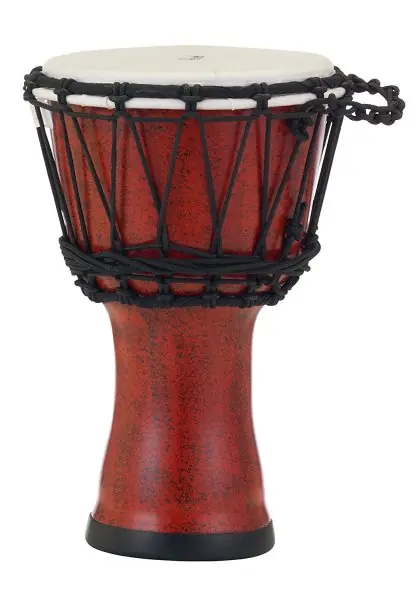 Pearl - 7" Rope Tuned Djembe, Molten Scarlet PBJVR-7-699 Direct From Factory