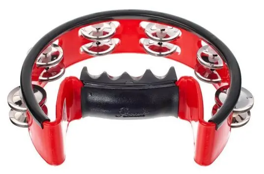 Pearl - Ultra Grip Tambourine, Steel Jingles - Red PTM-50SHR Super Sale