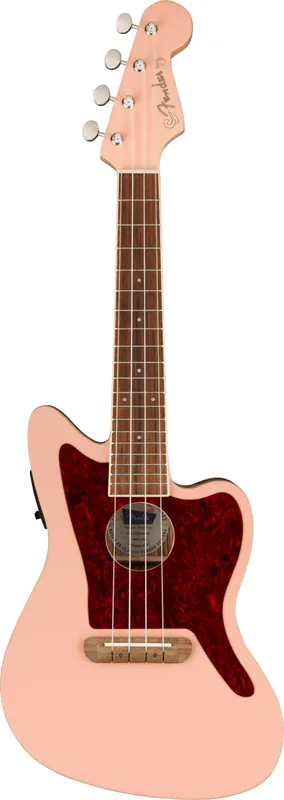 Affordable Fender - Fullerton Jazzmaster® Uke -Walnut Fingerboard -Tortoiseshell Pickguard -Shell Pink- 097-0533-556