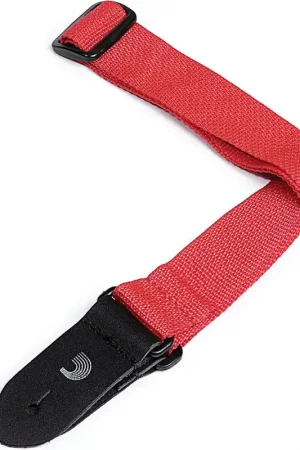 Affordable D'Addario Accessories - D'Addario Polypropylene Ukulele Strap, Red - PWSUKE301
