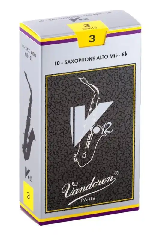 Vandoren - Alto Sax V.12 Reeds Strength 3; Box of 10 - SR613 Reduced Price