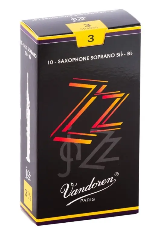 Vandoren - Soprano Sax ZZ Reeds Strength 3; Box of 10 - SR403 Authentic