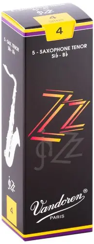 Vandoren - Tenor Sax ZZ Reeds Strength 4; Box of 5 - SR424 Top Pick