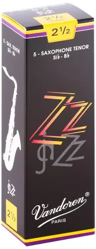 Affordable Vandoren - Tenor Sax ZZ Reeds Strength 2.5; Box of 5 - SR4225