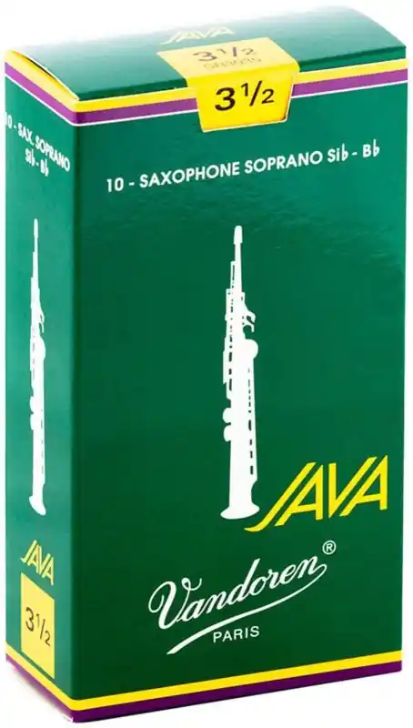 Professional Grade Vandoren - Java Soprano Sax Reeds - 10 CT - 3.5 Strength - SR3035
