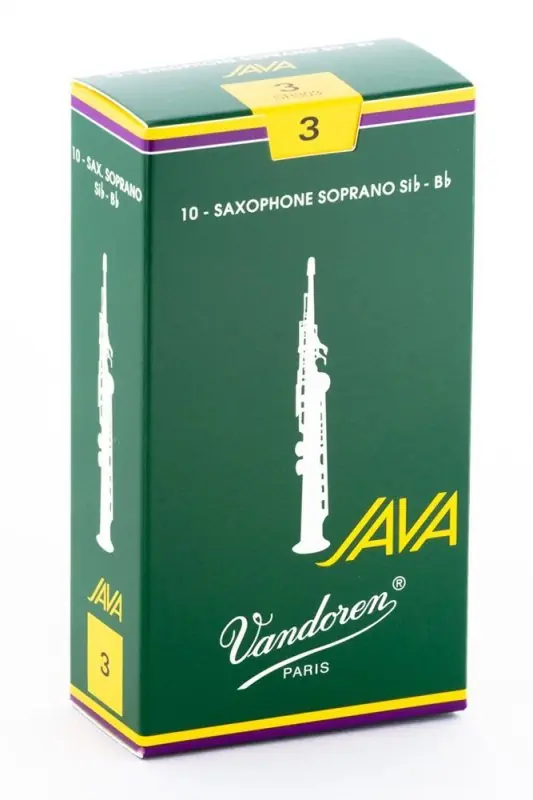 Vandoren - Soprano Sax JAVA Reeds Strength 3; Box of 10 - SR303 While Supplies Last