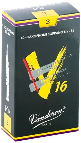 Trusted Brand Vandoren - Soprano Sax V16 Reeds Strength 3; Box of 10 - SR713