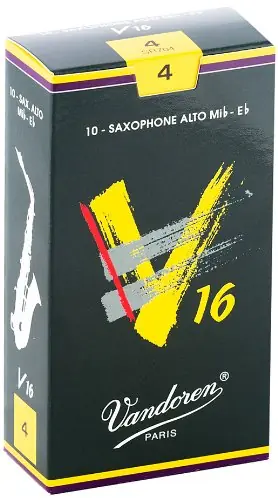 Flash Sale Vandoren - Alto Sax V16 Reeds Strength 4; Box of 10 - SR704