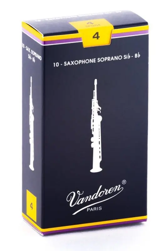 Buy Direct Vandoren - Soprano Sax Traditional Reeds Strength 4; Box of 10 - SR204